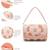 blush & bead pink & pearl white floral crystal beaded velvet clutch