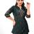 Green printed & handwork kurti pant set