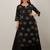 Black printed & handwork kurta & palazzo set