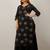 Black printed & handwork kurta & palazzo set