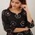 Black printed & handwork kurta & palazzo set