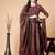 Maroon printed & handwork kurta pant & dupatta set