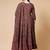 Maroon printed & handwork kurta pant & dupatta set