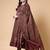 Maroon printed & handwork kurta pant & dupatta set