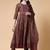 Maroon printed & handwork kurta pant & dupatta set