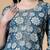 Blue printed & handwork kurta, pant & dupatta set