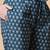 Blue printed & handwork kurta, pant & dupatta set