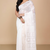 White Cotton Silk Dhakai Soft Jamdani Sarees without blouse