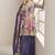 Violet chinon embroiedered palazzo suit
