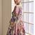 Violet chinon embroiedered palazzo suit