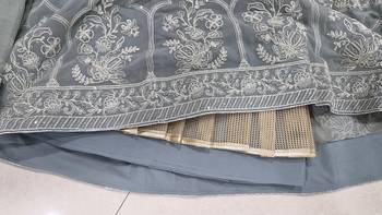 Grey georgette Sequin embroidered lehenga choli with dupatta  4