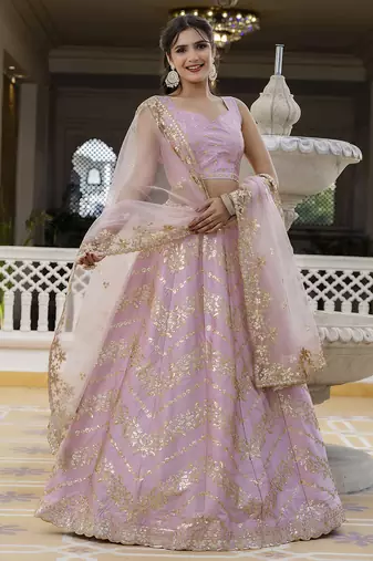 TrePink embroidered lehenga choli with dupatta