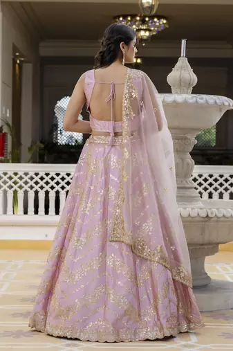 TrePink embroidered lehenga choli with dupatta