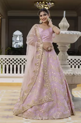 TrePink embroidered lehenga choli with dupatta