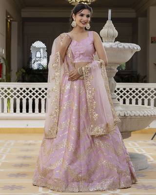 TrePink embroidered lehenga choli with dupatta 4
