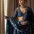 Teal Blue embroidered lehenga choli with dupatta