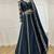Teal Blue embroidered lehenga choli with dupatta