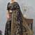 black color banarasi silk blend meenakari work saree with blouse