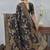 black color banarasi silk blend meenakari work saree with blouse