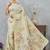 off-white color banarasi silk blend meenakari work  saree with blouse