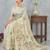 off-white color banarasi silk blend meenakari work  saree with blouse