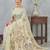 off-white color banarasi silk blend meenakari work  saree with blouse