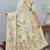 off-white color banarasi silk blend meenakari work  saree with blouse