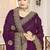 Wine color zirkon work & codding embroidered fendy satin silk  saree with blouse
