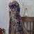 navy blue color banarasi silk blend meenakari work saree with blouse