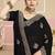 Black color zirkon work & codding embroidered georgette saree with blouse