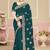 Morpeach color zirkon work & codding embroidered georgette saree with blouse
