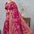 rani color banarasi silk blend meenakari work saree with blouse