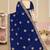 Navy blue color zirkon work & codding embroidered georgette saree with blouse
