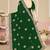 Botle green color zirkon work & codding embroidered georgette saree with blouse