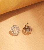 Round and oval shape antique gold plated brown uncut kundan stone choker jewellery sets for women