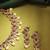 Round shape pearl guchha antique gold plated red kundan stone brass choker necklace set for women