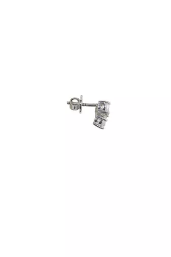 white sterling silver stud earrings with smooth finish