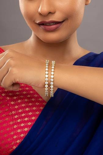gold sterling silver bangles with polished finish