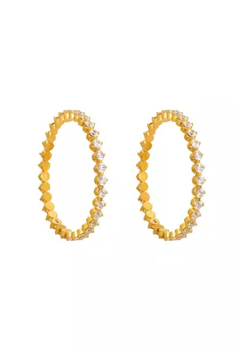 gold sterling silver bangles with polished finish