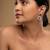 green sterling silver dangler earrings with gold finish