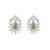 green sterling silver earrings with stone design