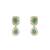 green sterling silver dangler earrings with stone work