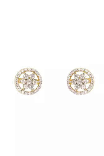 white sterling silver stud earrings with glossy finish