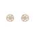white sterling silver stud earrings with glossy finish
