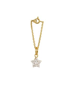 white silver watch charm with gold plated texture 2