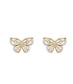 white sterling silver stud earrings with polished finish