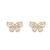 white sterling silver stud earrings with polished finish