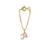 white silver watch charm with gold plated detailing