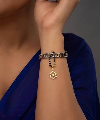 white silver watch charm with gold plated surface 1