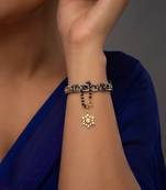 white silver watch charm with gold plated surface